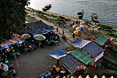 Old Bagan Myanmar. The jetty of the Irrawaddy river.